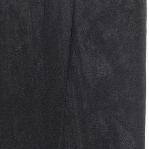 Preworn Womens Black Nylon Trousers Size 10 Regular Zip