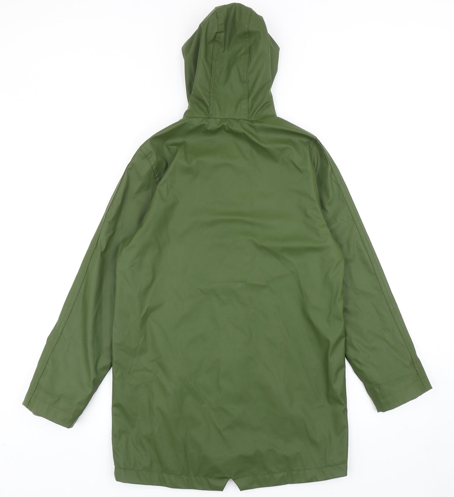 Lily & Dan Boys Green Rain Coat Coat Size 11-12 Years Zip