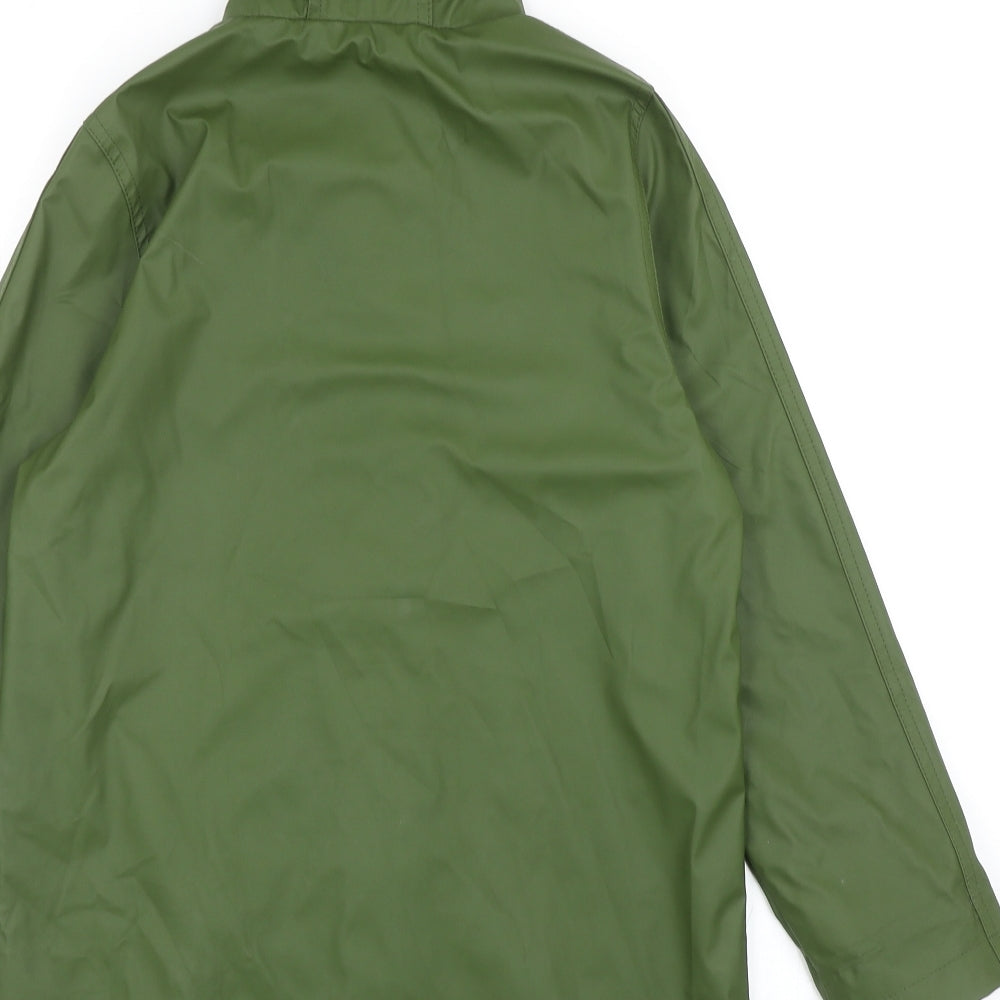 Lily & Dan Boys Green Rain Coat Coat Size 11-12 Years Zip