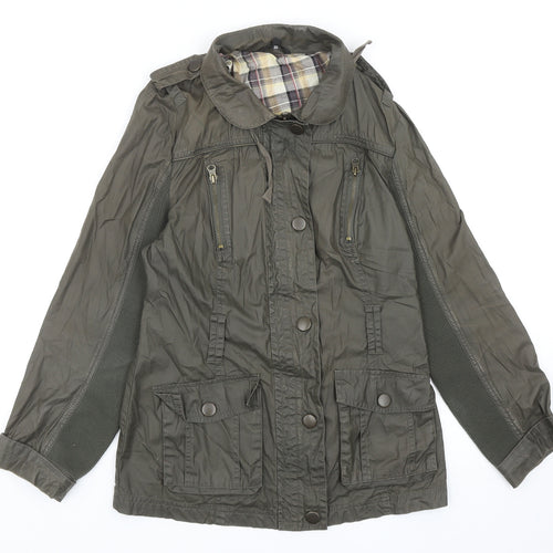 Marks and Spencer Womens Grey Jacket Size 8 Zip
