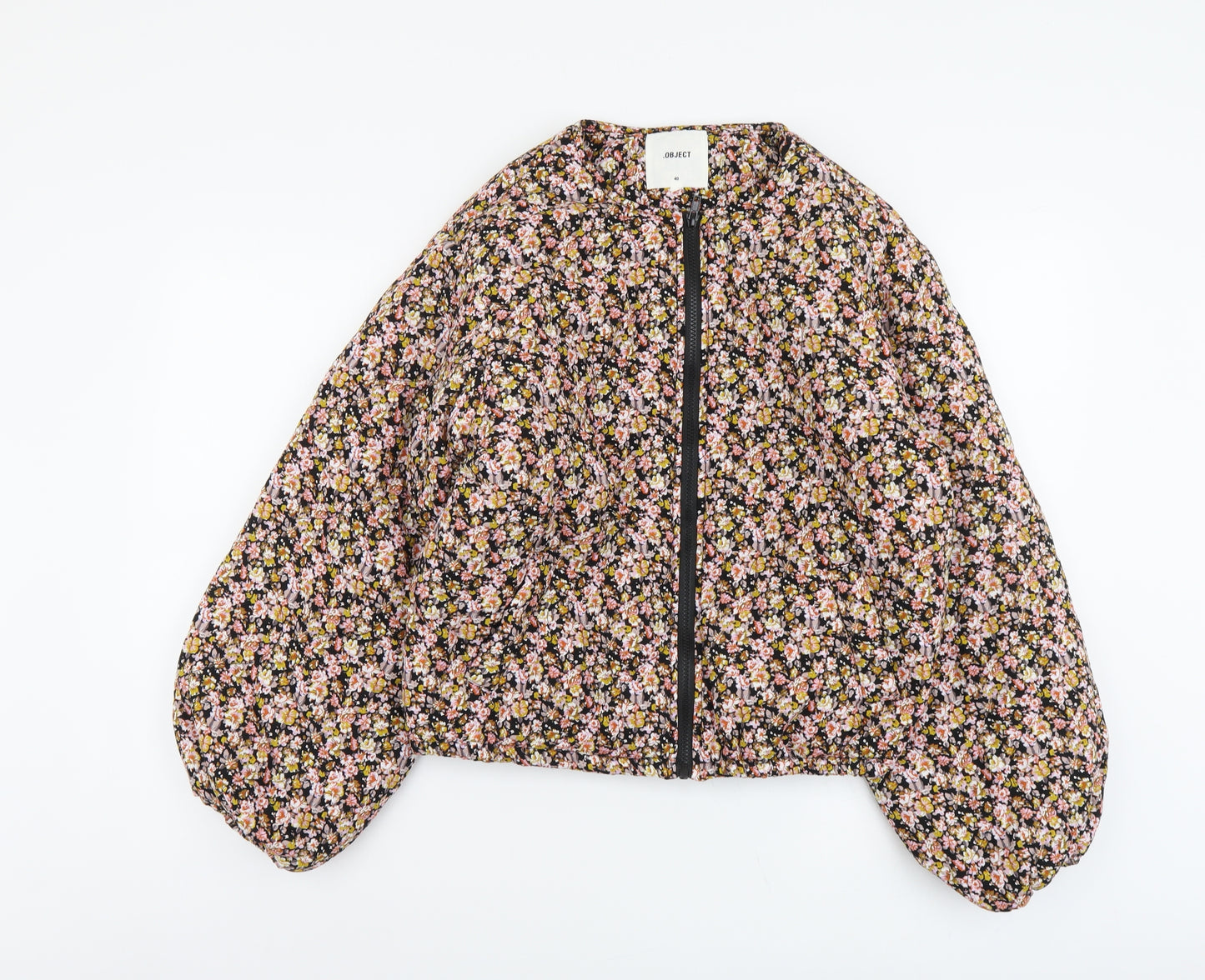 OBJECT Womens Multicoloured Floral Jacket Size L Zip