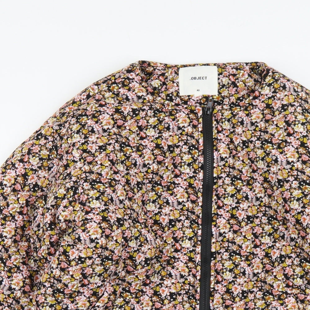 OBJECT Womens Multicoloured Floral Jacket Size L Zip