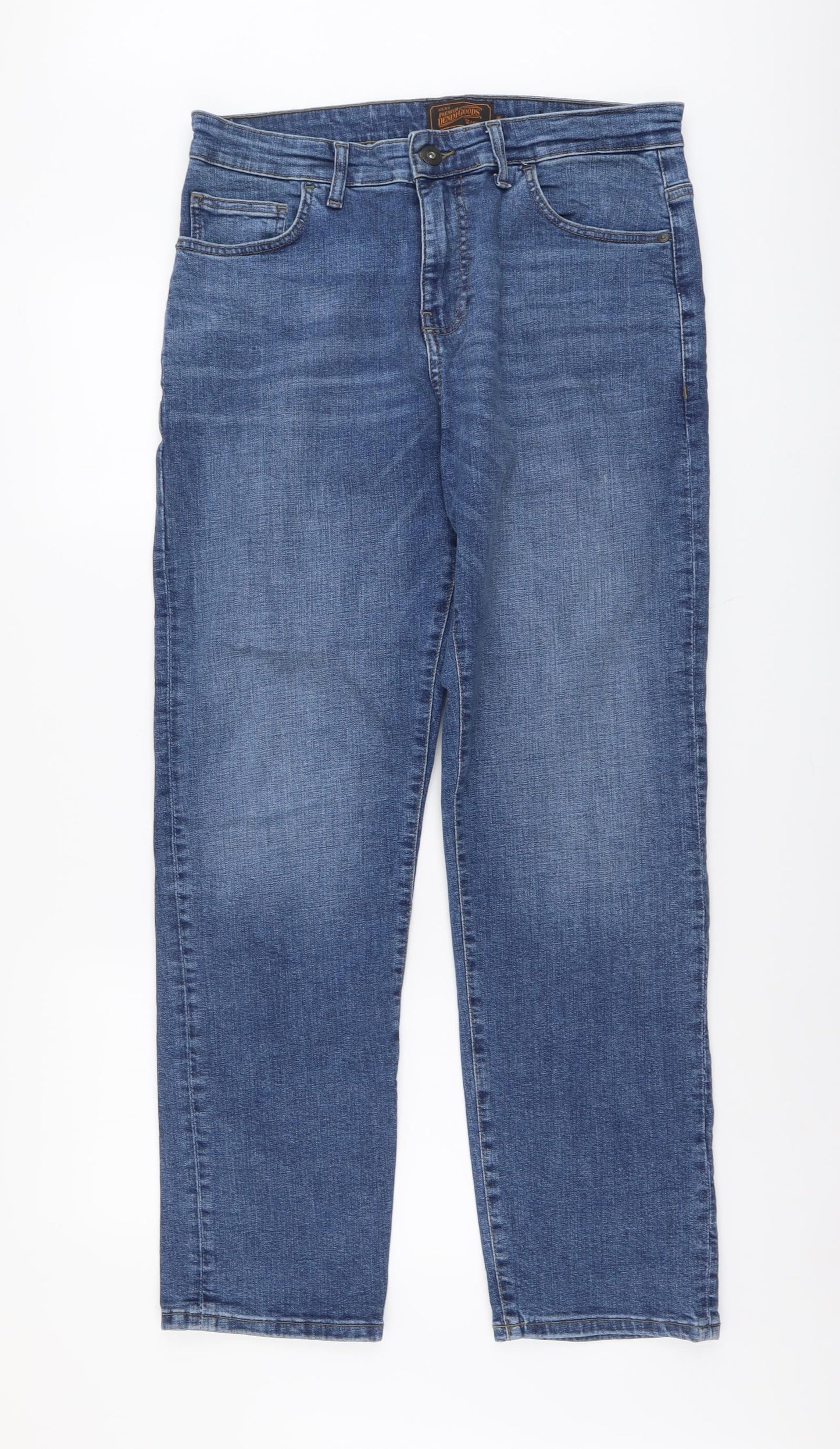 NEXT Mens Blue Cotton Straight Jeans Size 34 in L30 in Regular Button