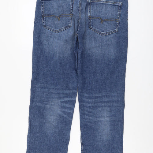 NEXT Mens Blue Cotton Straight Jeans Size 34 in L30 in Regular Button