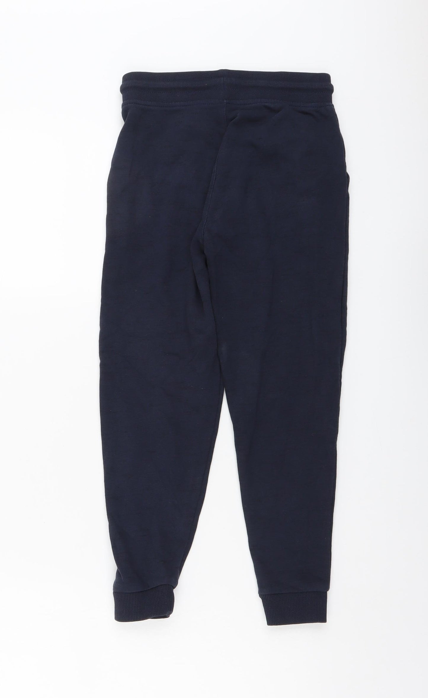 George Boys Blue Cotton Sweatpants Trousers Size 7-8 Years Regular Drawstring