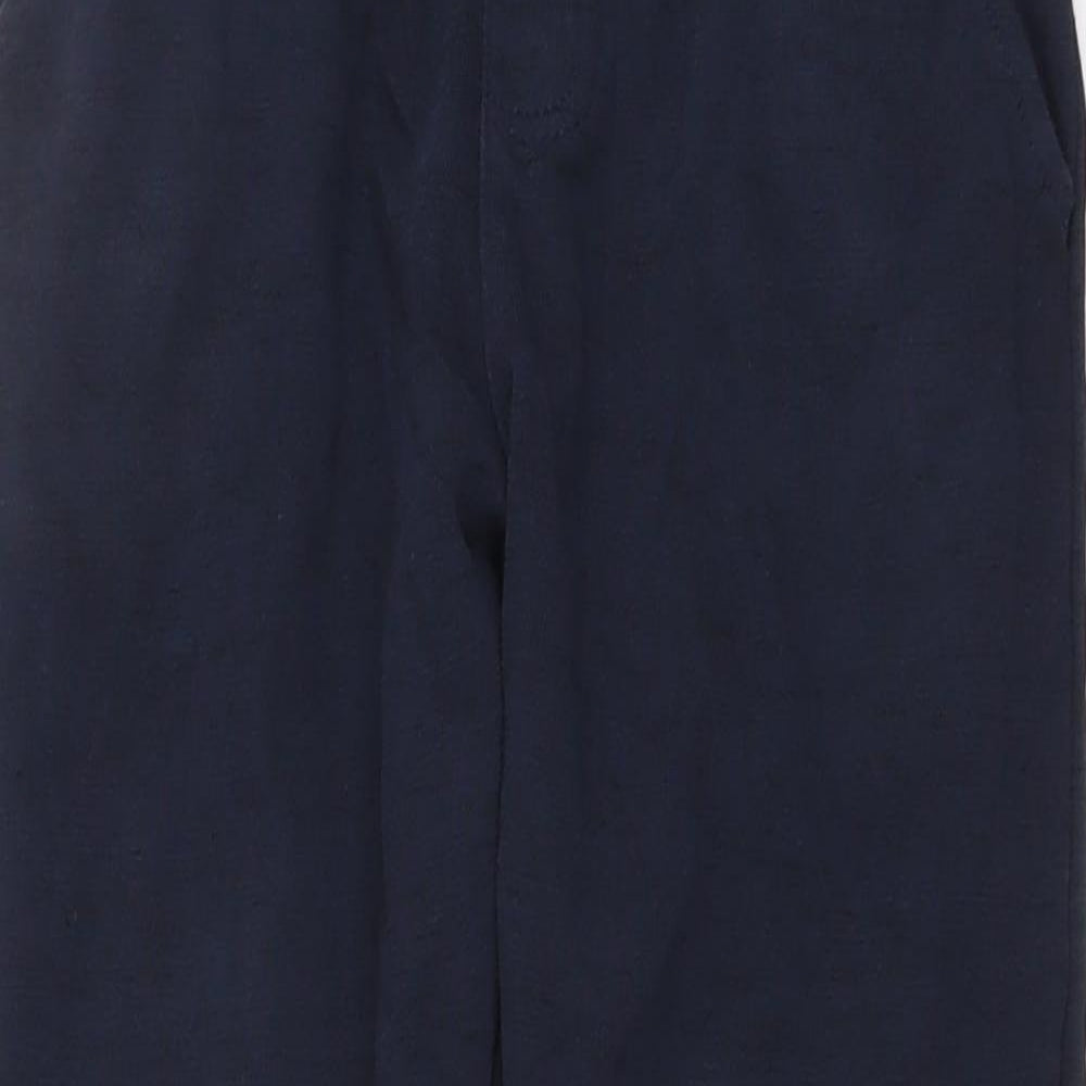 George Boys Blue Cotton Sweatpants Trousers Size 7-8 Years Regular Drawstring
