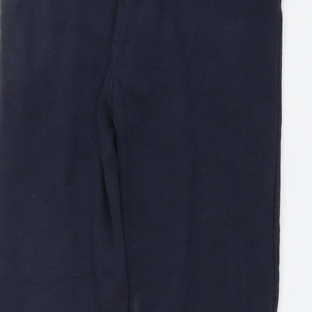 George Boys Blue Cotton Sweatpants Trousers Size 7-8 Years Regular Drawstring