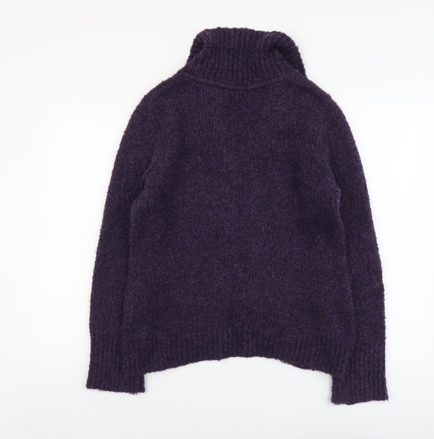 Per Una Womens Purple Collared Acrylic Cardigan Jumper Size M