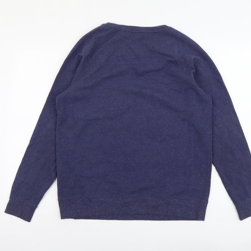 Lands' End Mens Blue Cotton Pullover Sweatshirt Size M