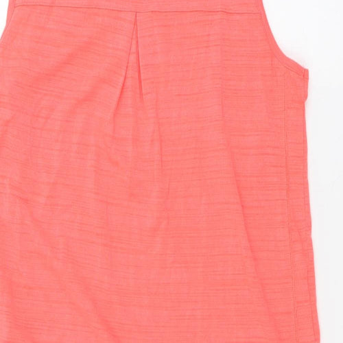 NEXT Womens Pink Polyester Basic Tank Size S Boat Neck Pullover