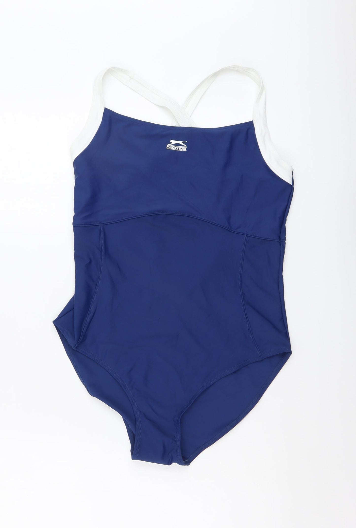 Slazenger Womens Blue Polyester One Piece Size 18