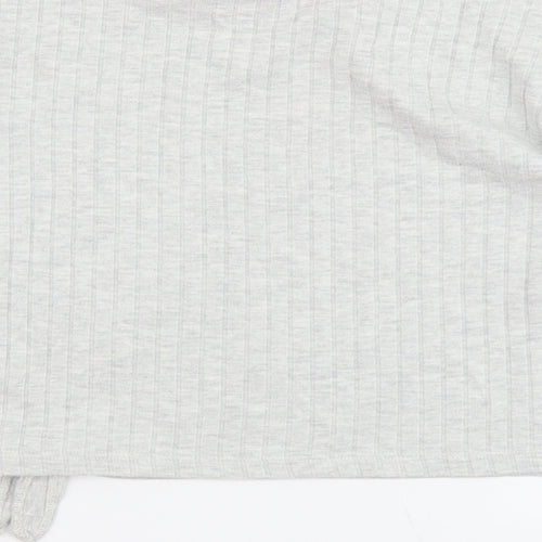 Zara Girls Grey Cotton Basic T-Shirt Size 10 Years Round Neck Pullover
