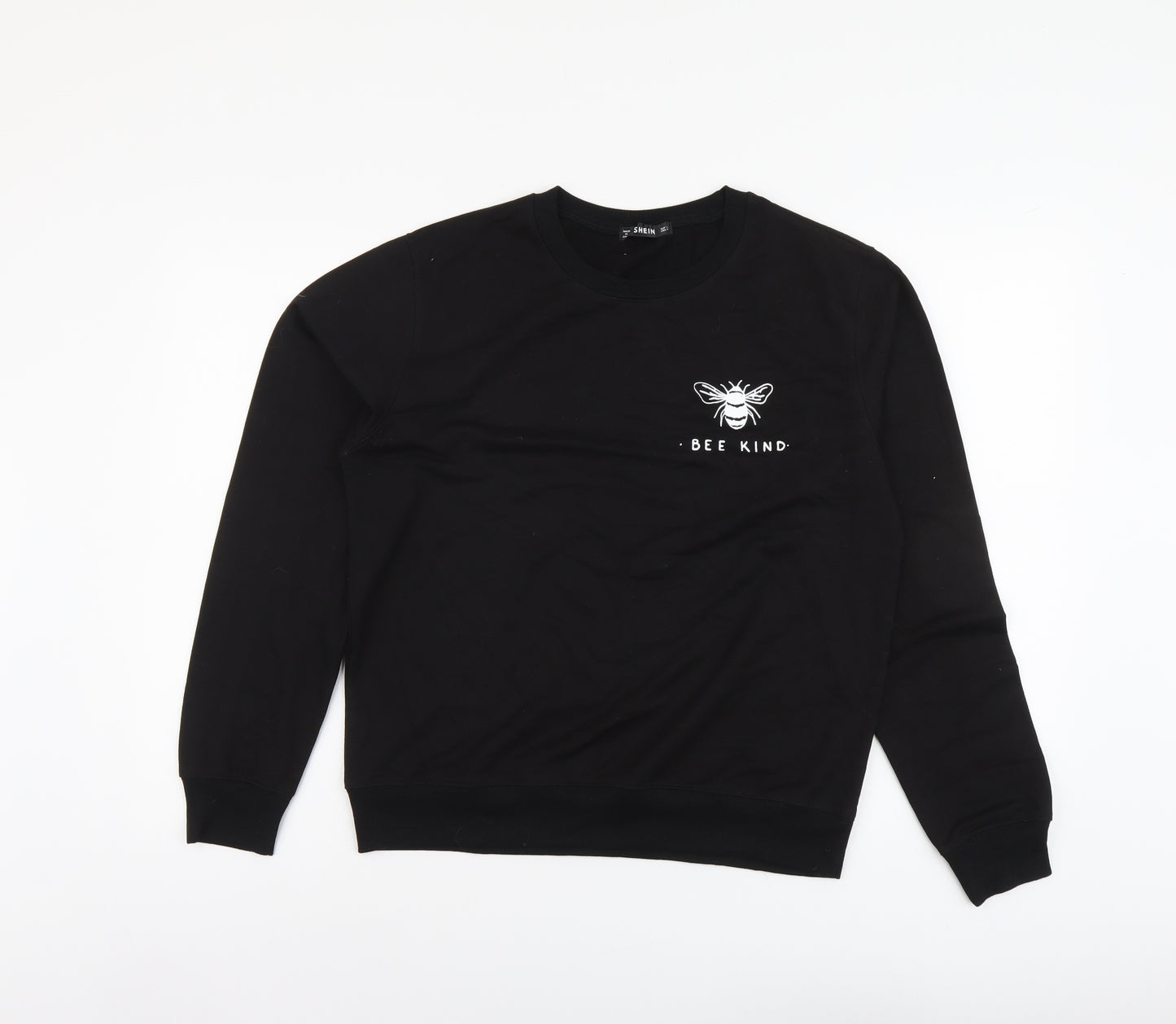 SheIn Womens Black Polyester Pullover Sweatshirt Size L Pullover - Bee Kind