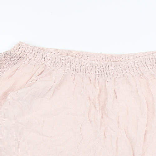 F&F Womens Pink Viscose Basic Blouse Size 16 Off the Shoulder