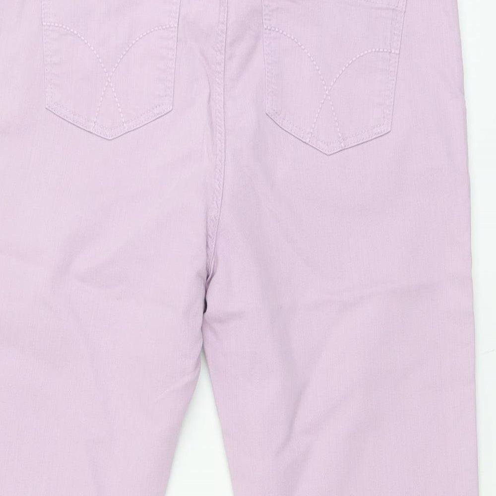 Crew Clothing Womens Purple Cotton Bermuda Shorts Size 14 L16 in Regular Button