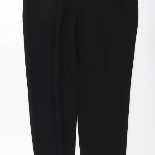 F&F Womens Black Polyester Trousers Size 10 L27 in Regular Button