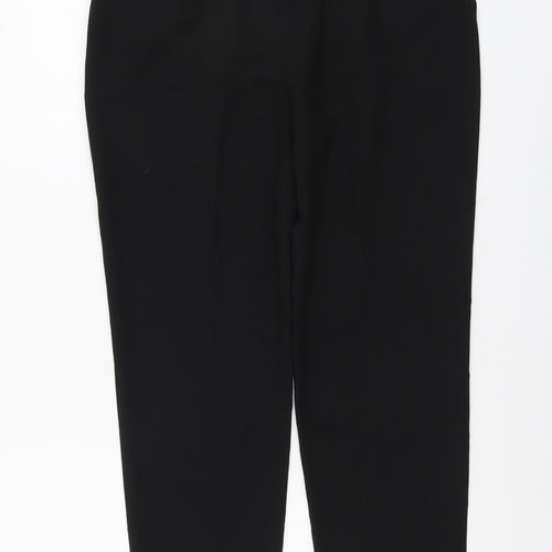 F&F Womens Black Polyester Trousers Size 10 L27 in Regular Button