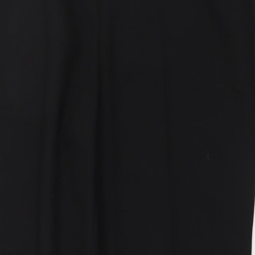 F&F Womens Black Polyester Trousers Size 10 L27 in Regular Button
