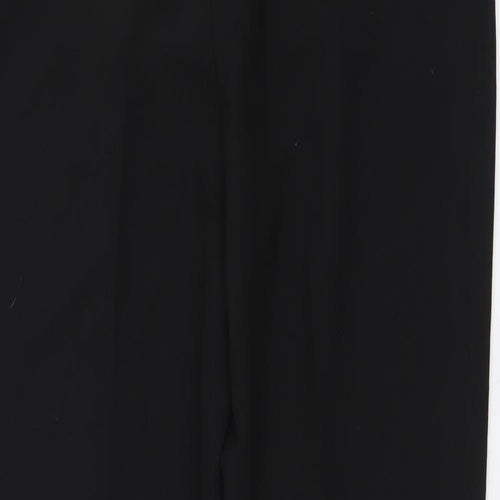F&F Womens Black Polyester Trousers Size 10 L27 in Regular Button