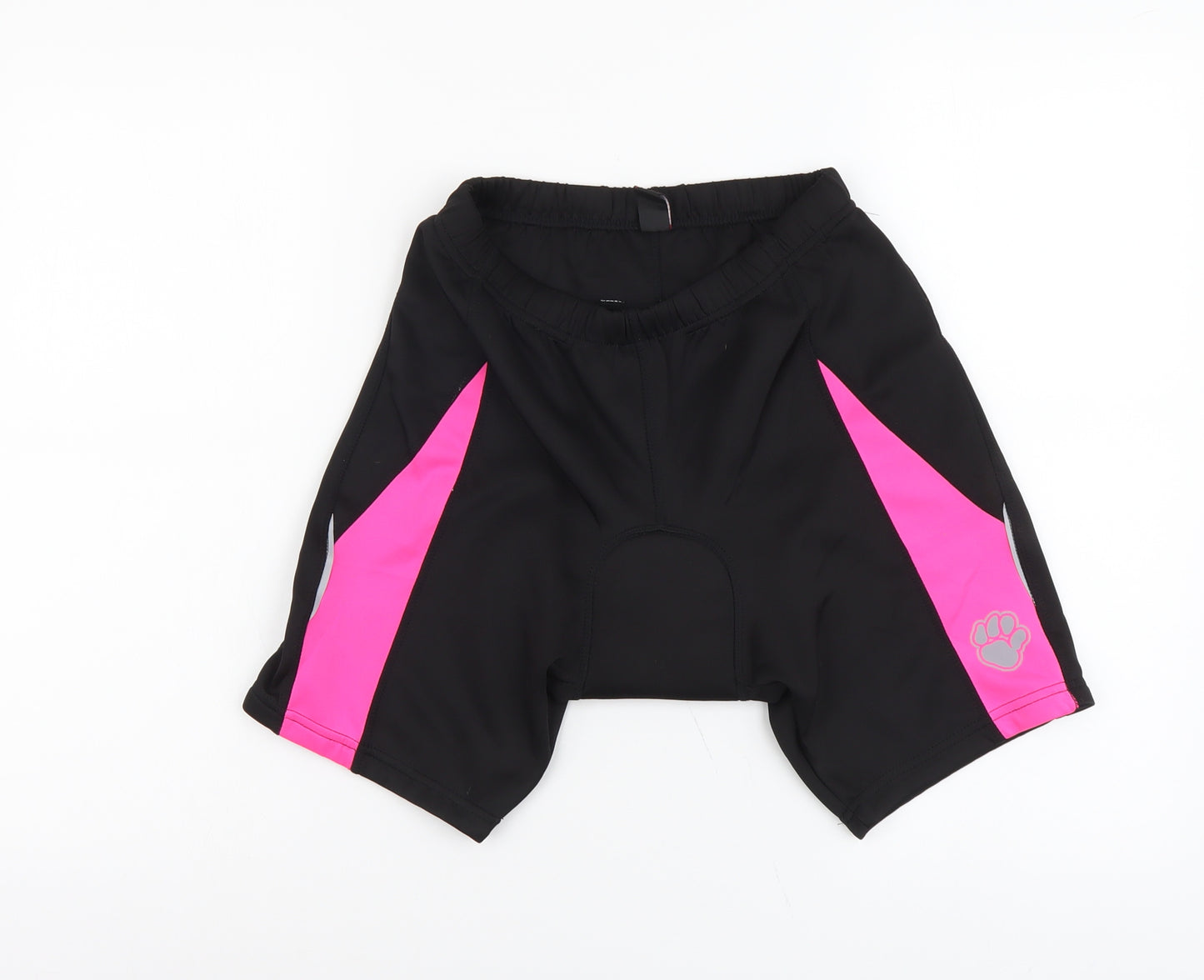 Muddy Fox Womens Black Geometric Polyester Biker Shorts Size 12 L6 in Regular