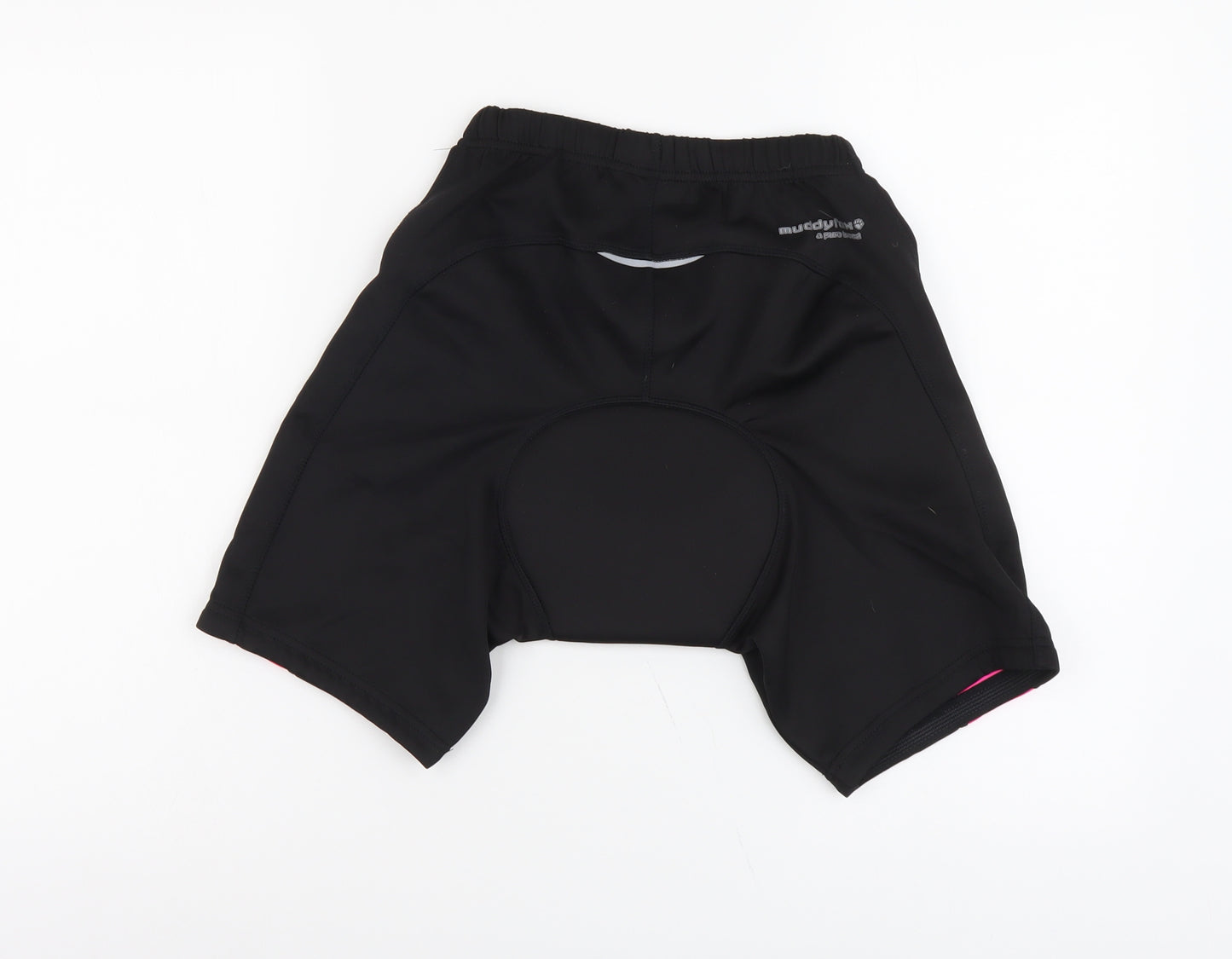 Muddy Fox Womens Black Geometric Polyester Biker Shorts Size 12 L6 in Regular