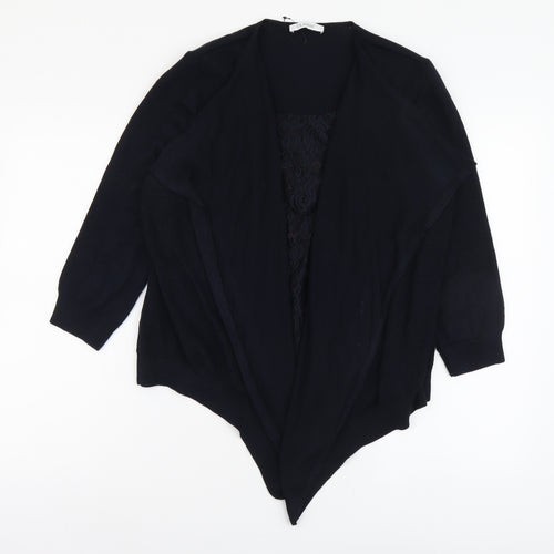 Marks and Spencer Womens Blue V-Neck Acrylic Cardigan Jumper Size 14