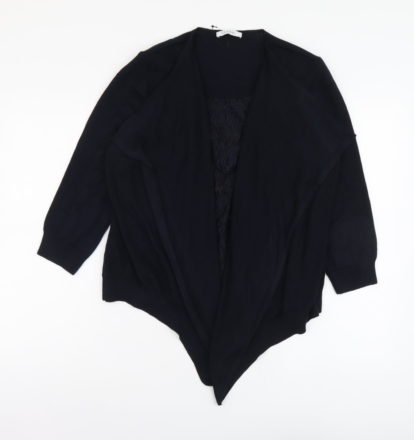 Marks and Spencer Womens Blue V-Neck Acrylic Cardigan Jumper Size 14