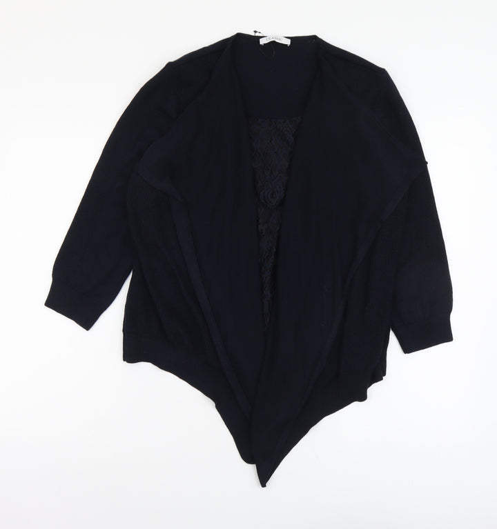 Marks and Spencer Womens Blue V-Neck Acrylic Cardigan Jumper Size 14