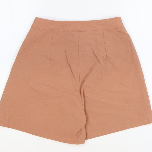 PRETTYLITTLETHING Womens Pink Polyester Sailor Shorts Size 6 Regular Zip
