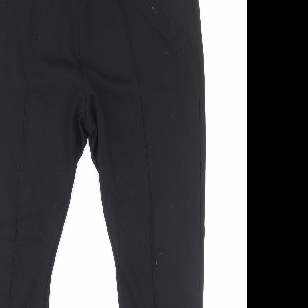 Papaya Womens Black Cotton Trousers Size 18 Regular