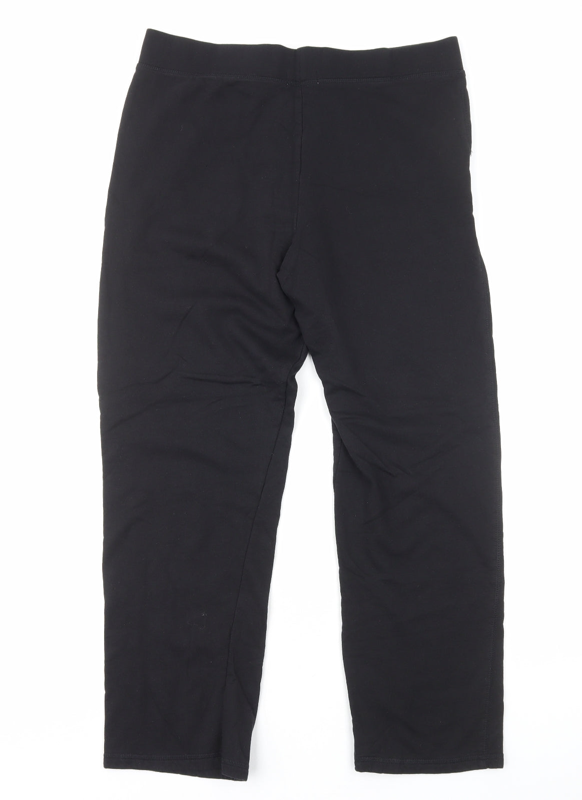 Papaya Womens Black Cotton Jogger Trousers Size L Regular