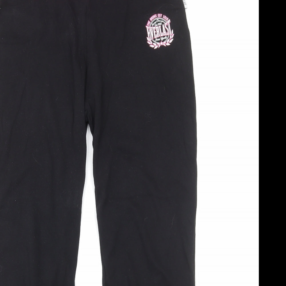 Everlast Womens Black Cotton Jogger Trousers Size 18 Regular