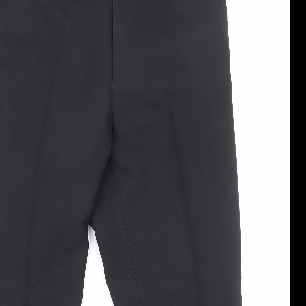 Taylor & Wright Mens Black Polyacrylate Fibre Dress Pants Trousers Size 2XL L29 in Regular Zip