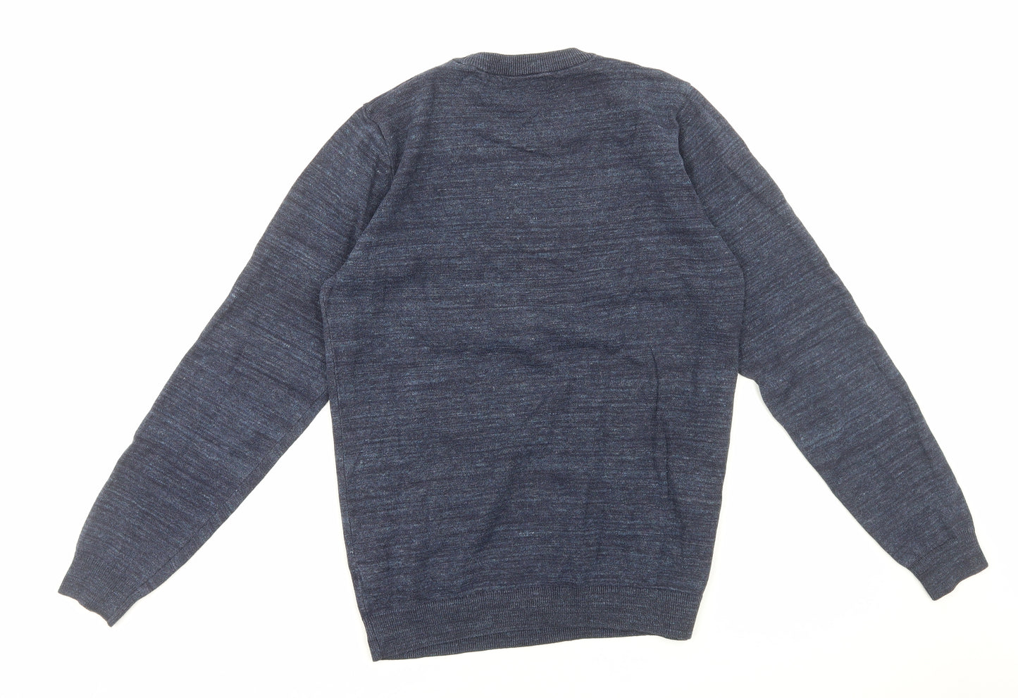 NEXT Mens Blue Round Neck Cotton Pullover Jumper Size S