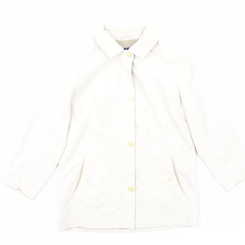 Isle of Cotton Womens Ivory Jacket Size 10 Zip