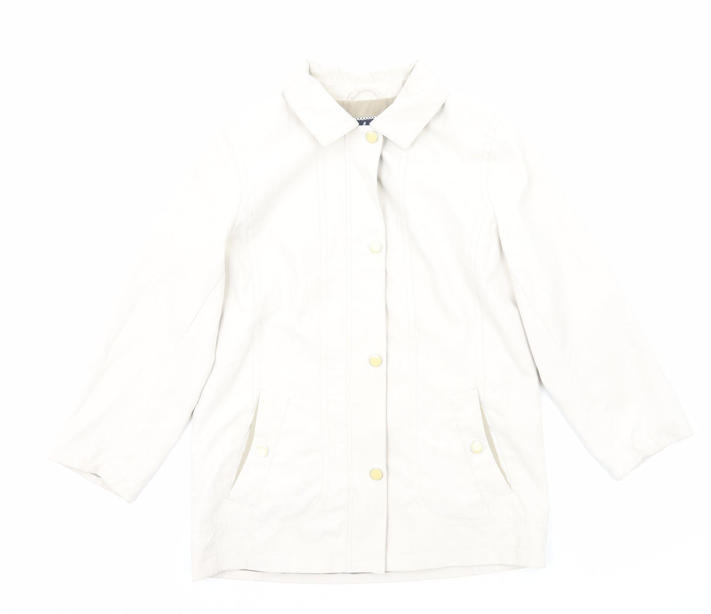 Isle of Cotton Womens Ivory Jacket Size 10 Zip