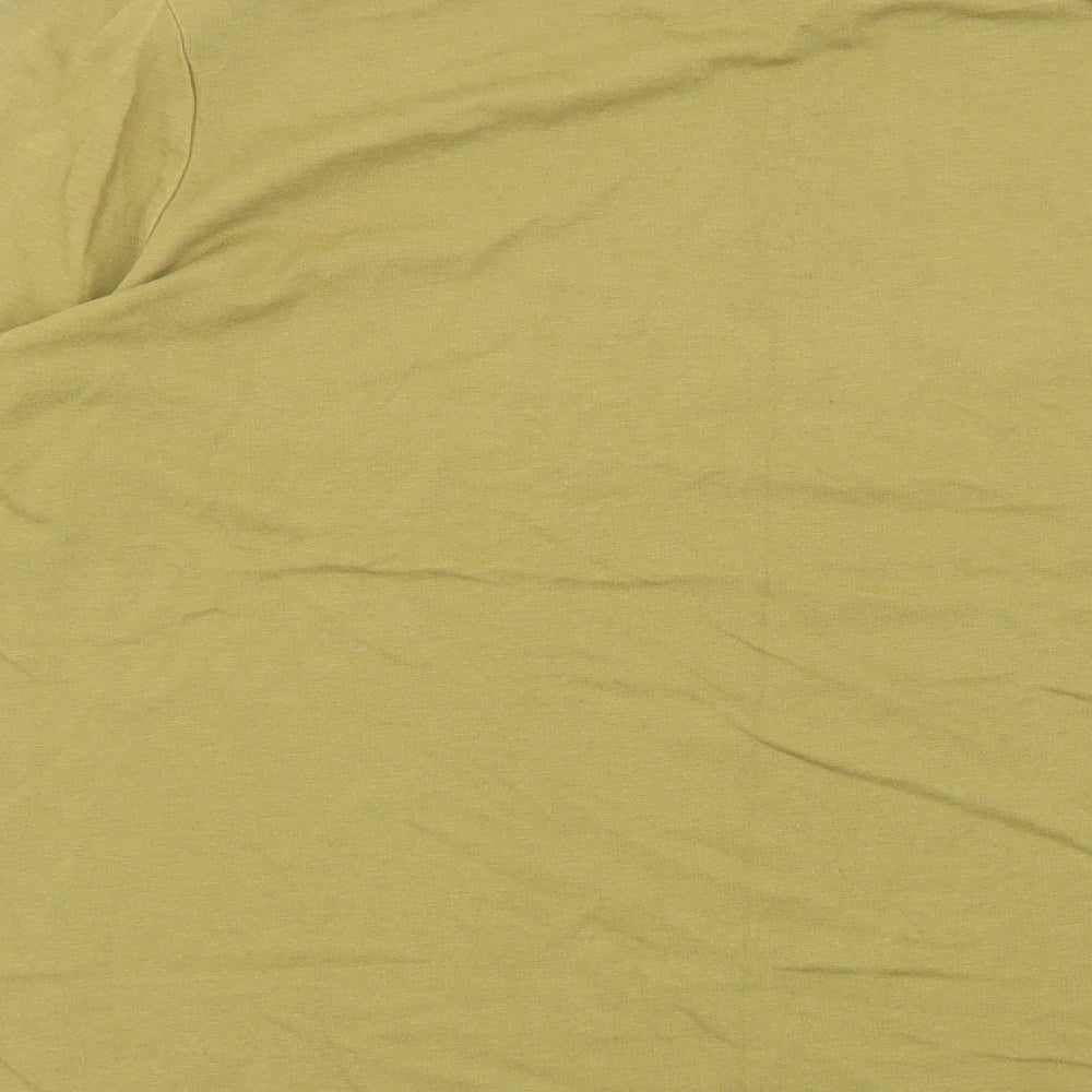 George Womens Green Cotton Basic T-Shirt Size 16 Round Neck