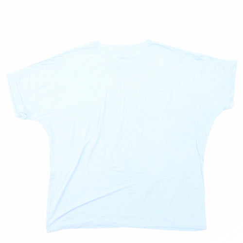 Paramour Womens Blue Viscose Basic T-Shirt Size M Scoop Neck