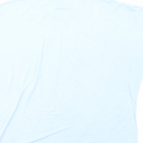 Paramour Womens Blue Viscose Basic T-Shirt Size M Scoop Neck