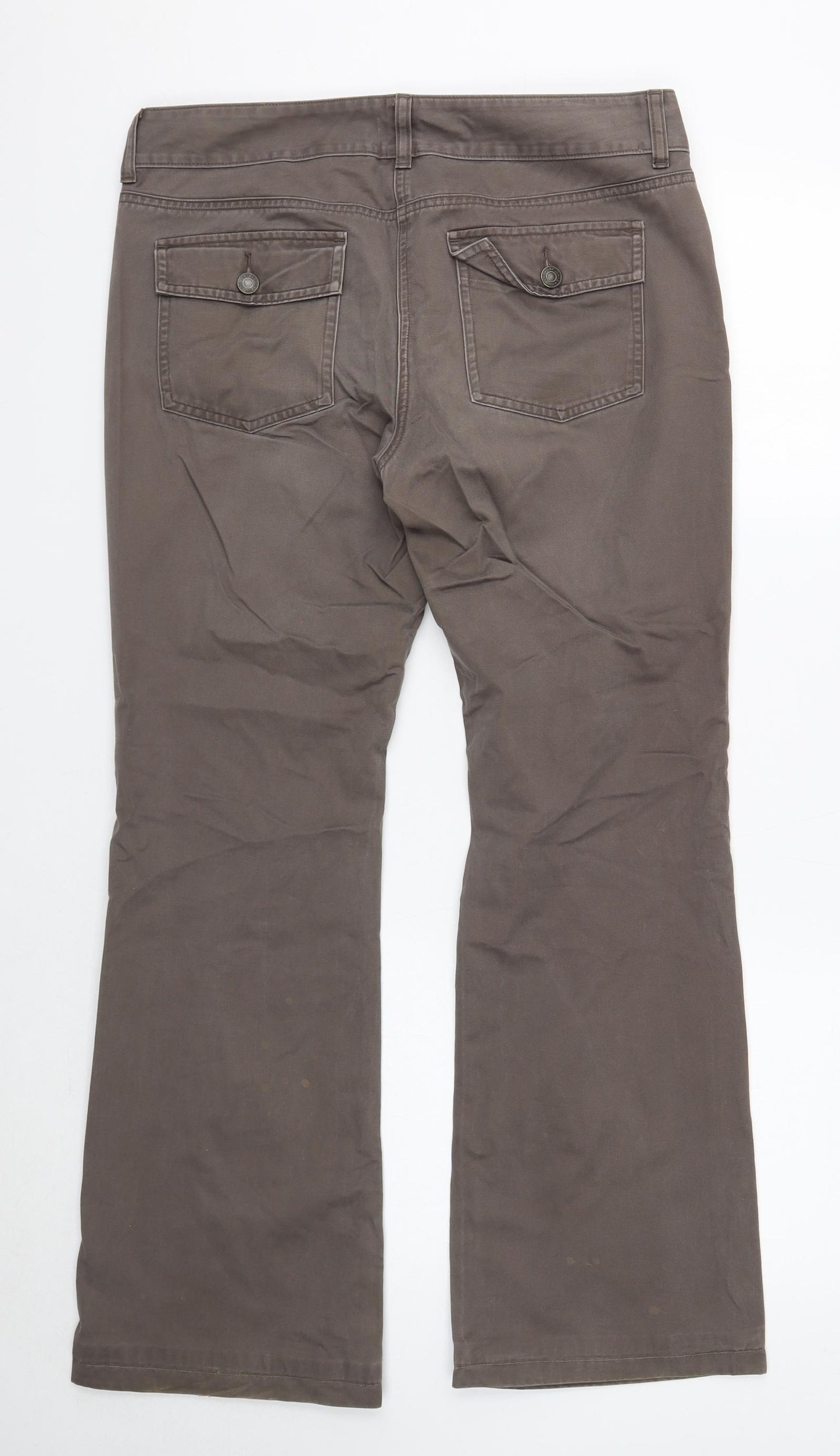 Gap Womens Brown Cotton Bootcut Jeans Size 14 Regular Zip