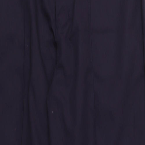 Double TWO Mens Blue Polyester Dress Pants Trousers Size 38 in Regular Zip