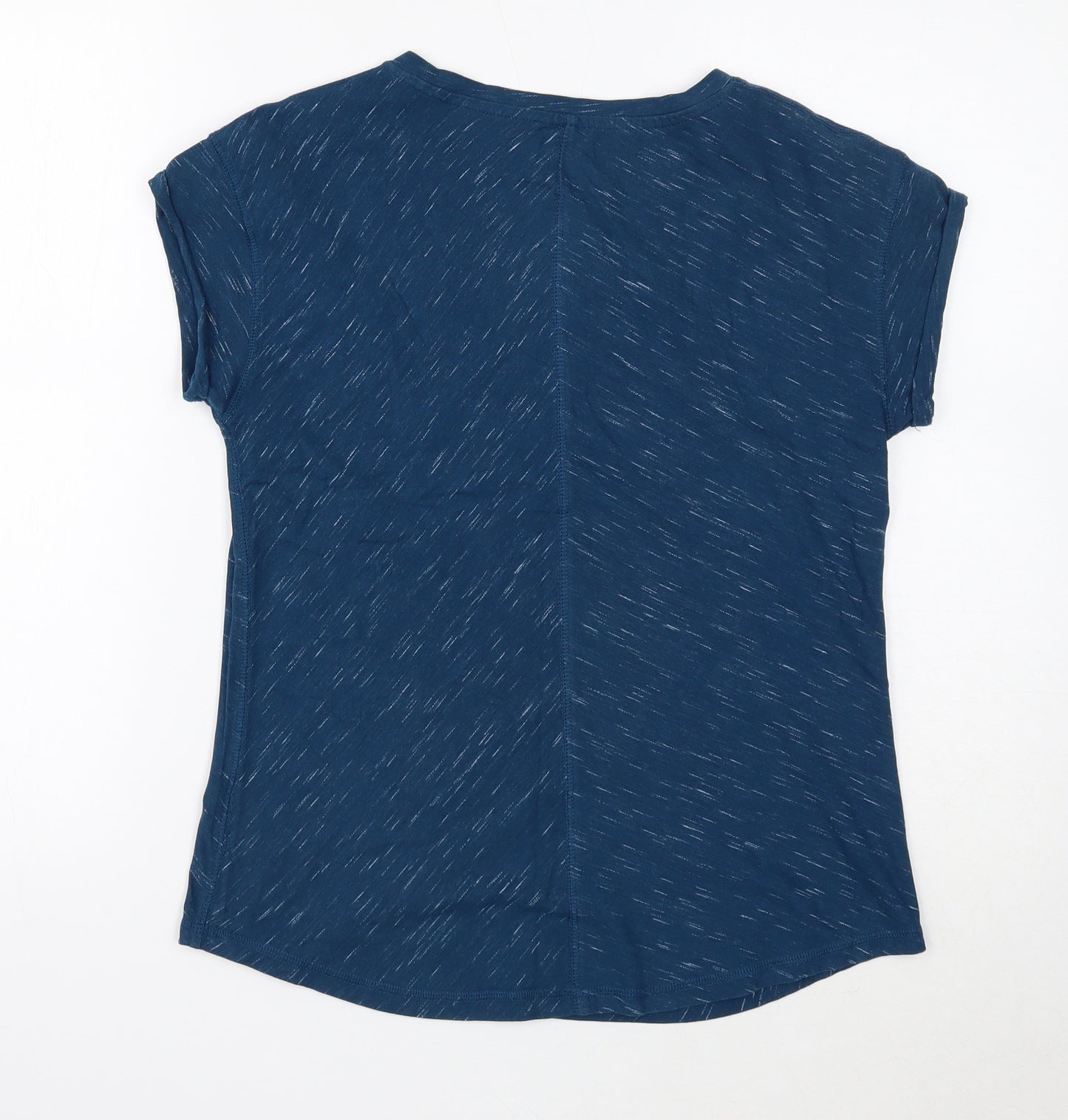 Mountain Warehouse Womens Blue Cotton Basic T-Shirt Size 8 Round Neck Pullover