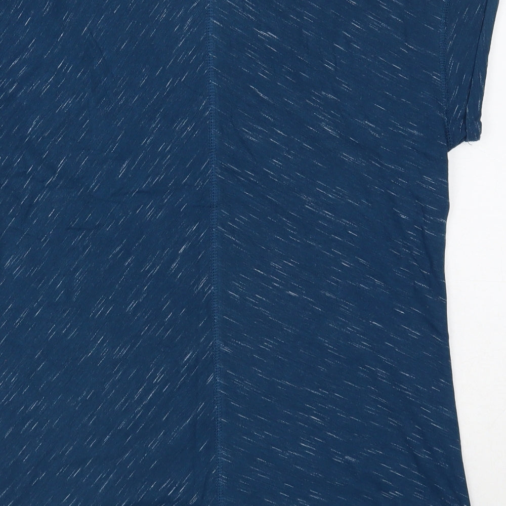 Mountain Warehouse Womens Blue Cotton Basic T-Shirt Size 8 Round Neck Pullover