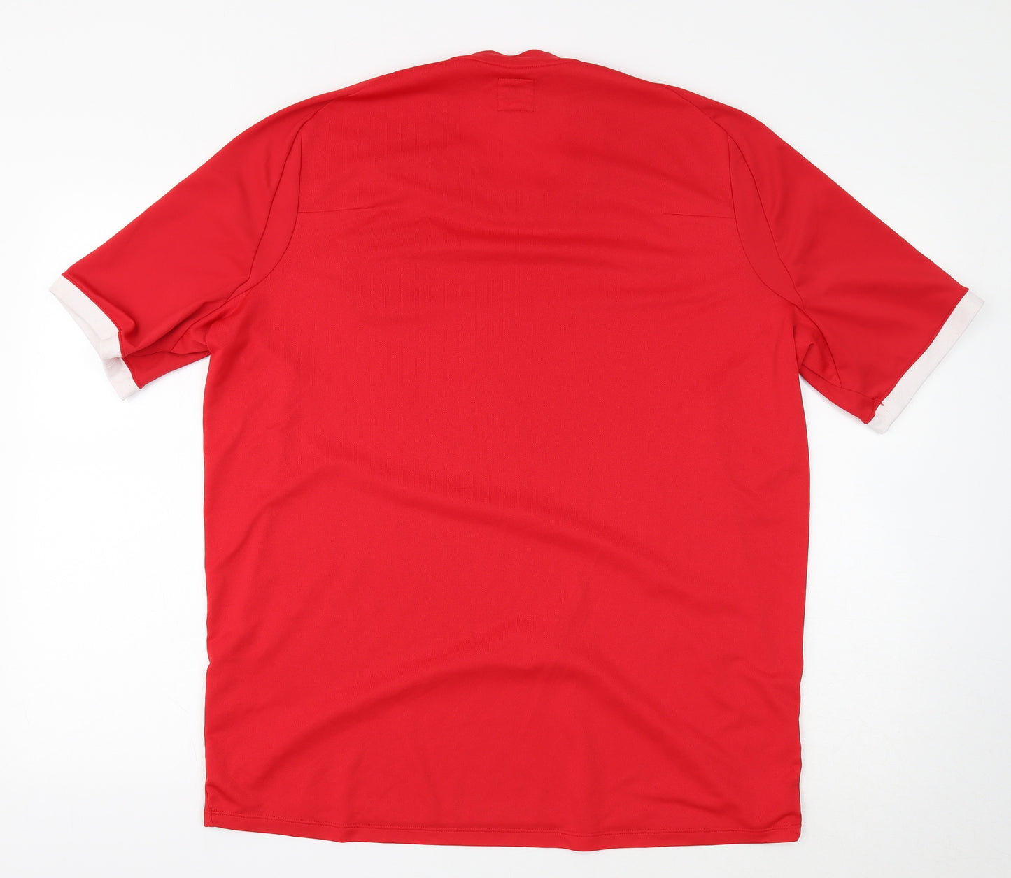 Umbro Womens Red Polyester Basic T-Shirt Size 18 Round Neck - England Football