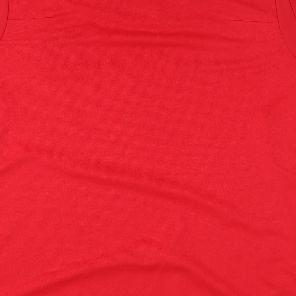 Umbro Womens Red Polyester Basic T-Shirt Size 18 Round Neck - England Football