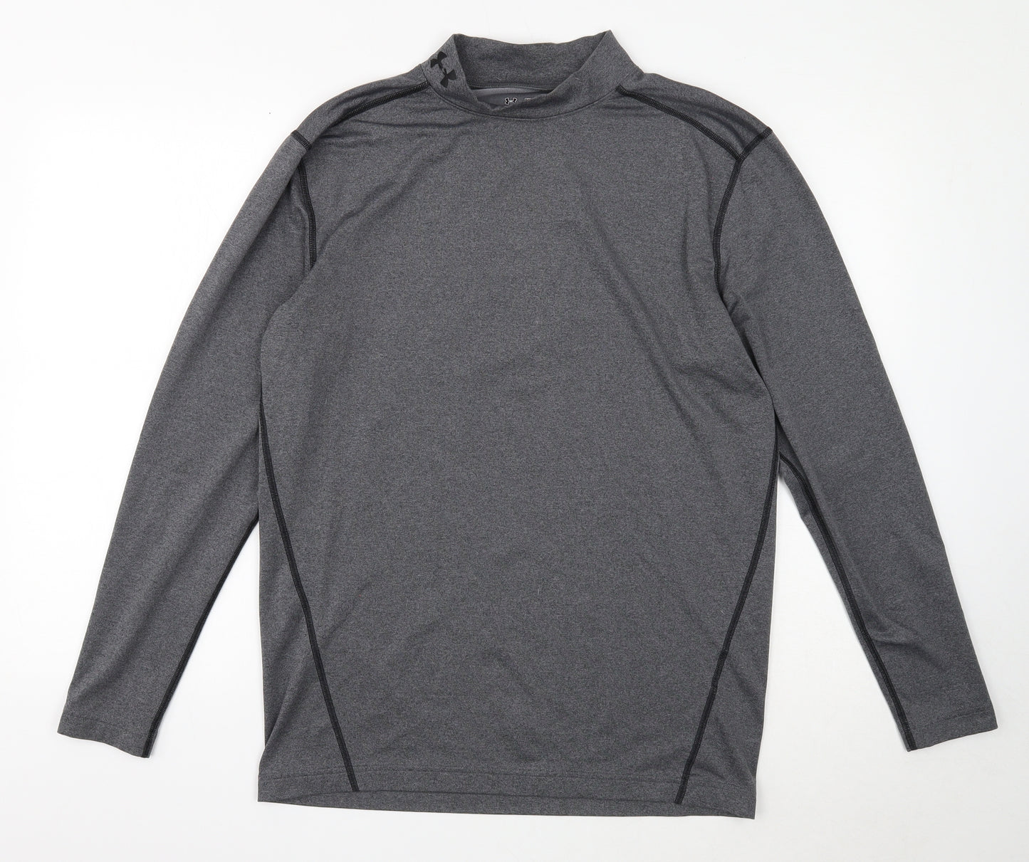 Under armour Mens Grey Polyester Pullover Casual Size 2XL High Neck Pullover