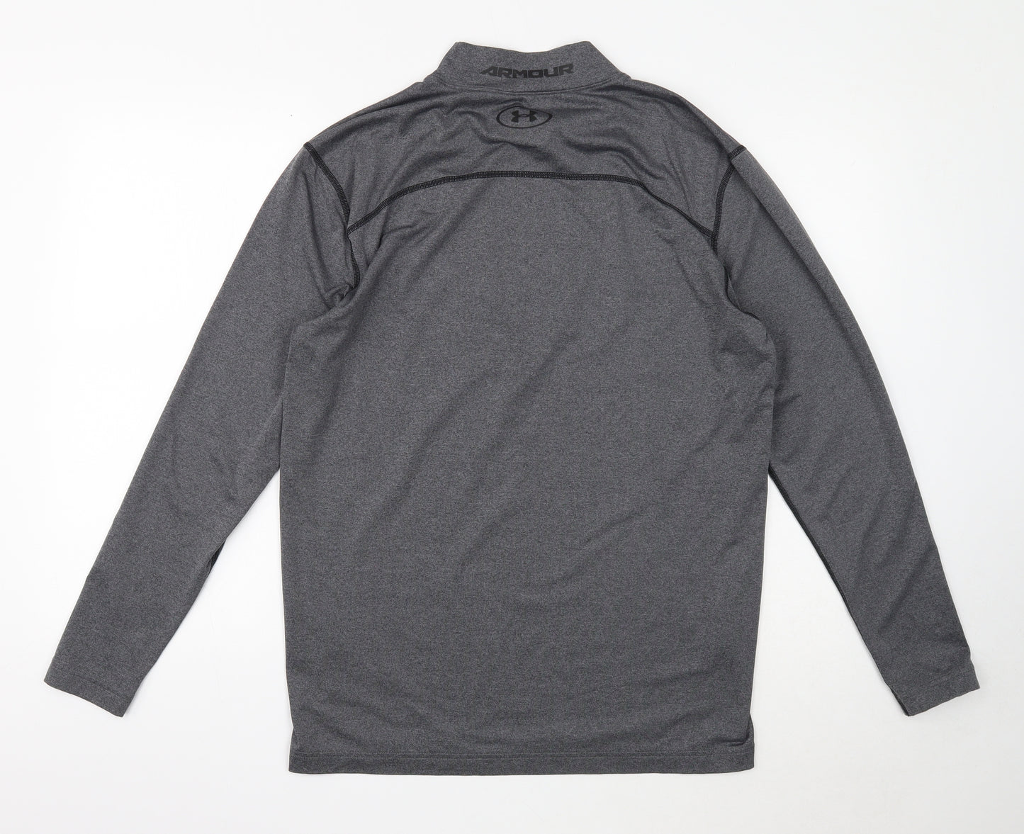Under armour Mens Grey Polyester Pullover Casual Size 2XL High Neck Pullover