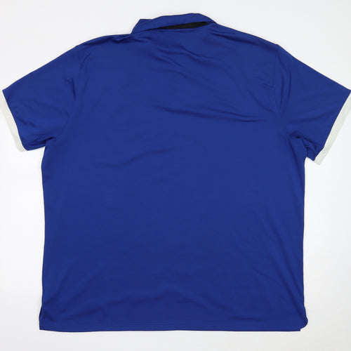 Nike Mens Blue Polyester Basic Polo Size 2XL Collared Pullover - Dri-Fit