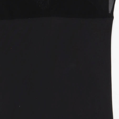 Lipsy London Womens Black Polyester Shift Size 10 Scoop Neck Pullover
