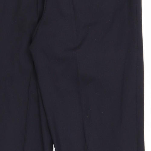 Preworn Mens Blue Polyester Dress Pants Trousers Size 36 in L32 in Regular Zip